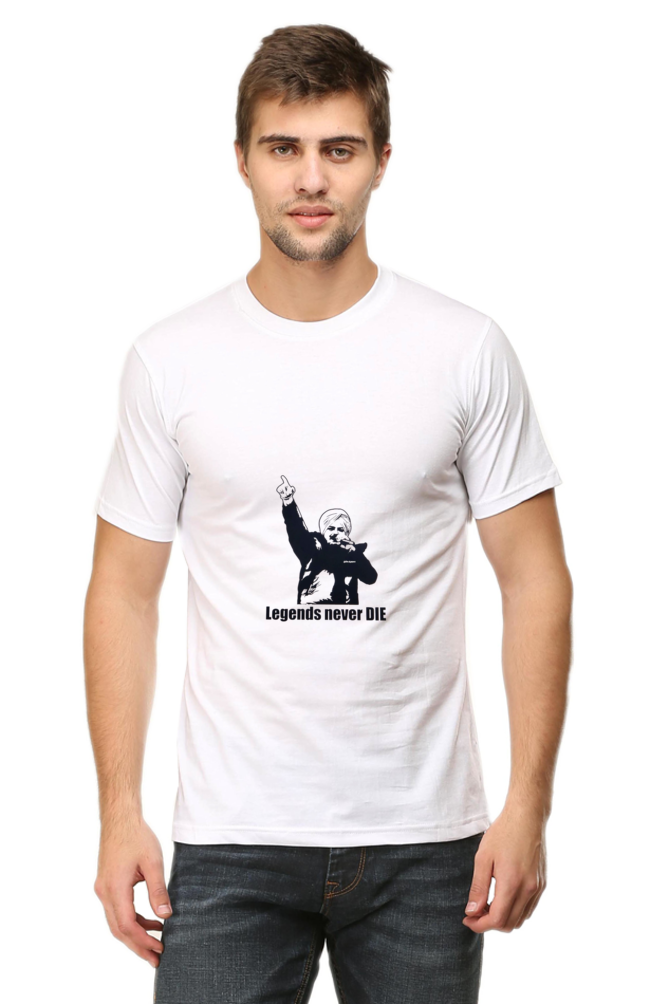 "Sidhu Moosewala 'Legends Never Die'" Tribute T-Shirt - Iconic Legacy Wear