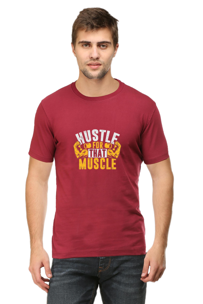 "Hustle for Muscle" T-Shirt - Grind & Gain at G-Vibe Store