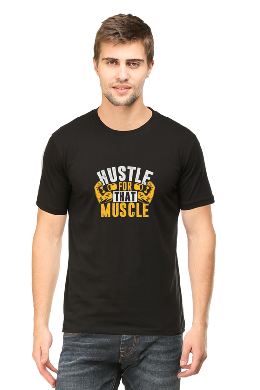 "Hustle for Muscle" T-Shirt - Grind & Gain at G-Vibe Store