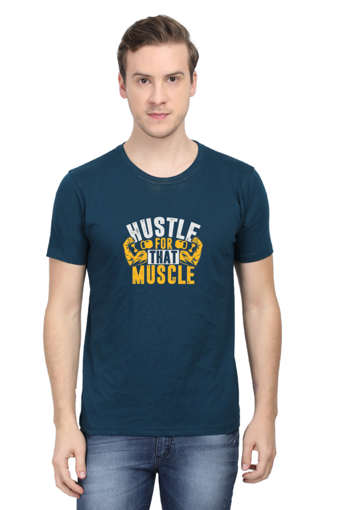 "Hustle for Muscle" T-Shirt - Grind & Gain at G-Vibe Store