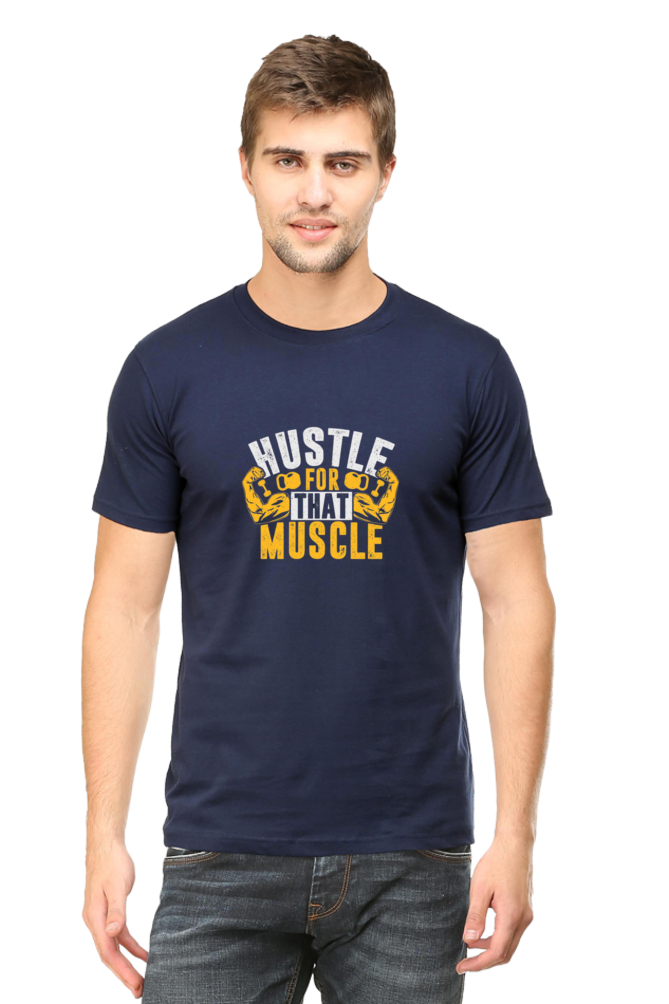 "Hustle for Muscle" T-Shirt - Grind & Gain at G-Vibe Store