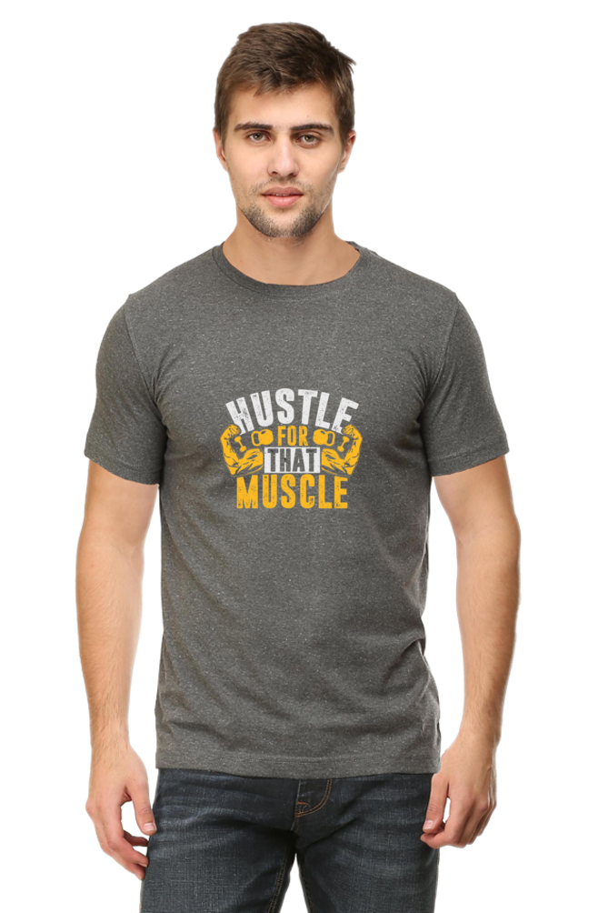 "Hustle for Muscle" T-Shirt - Grind & Gain at G-Vibe Store